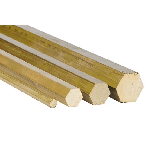 Ottone esagono Ø5mm-40mm 6 lati 2.0401 CuZn33Pb3 Ms58 materiale pieno Evek GmbH - 1