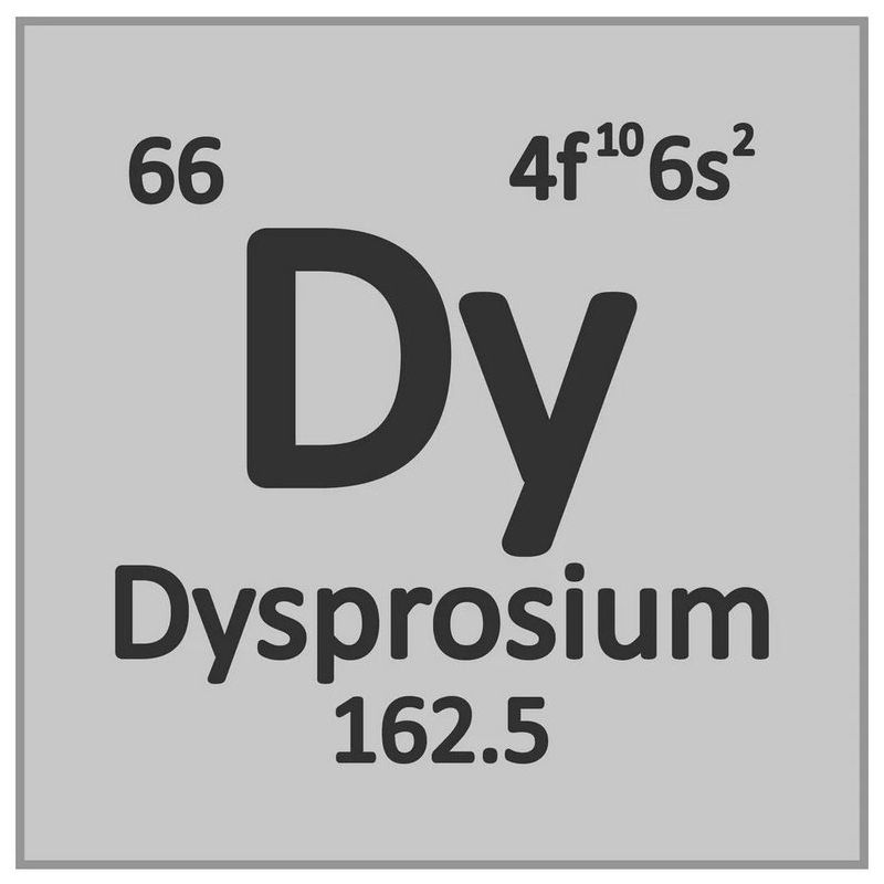 Dysprosium Dy puro 99,9% terre rare 66 metallo