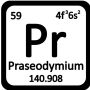 Metallo di Praseodimio 99,9% di purezza metallo elemento metallico Pr Elemento 59 Praseodimio