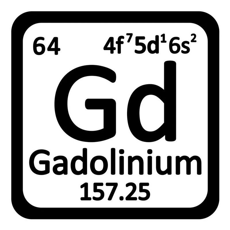 Gadolinio Elemento Metallico 64 Gd Pezzi 99,95% Alette In Metallo Raro