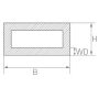 Profilato quadro in acciaio tubo in acciaio cavo profilo quadrato diametro 20x20x2 fino a 80x80x3, acciaio