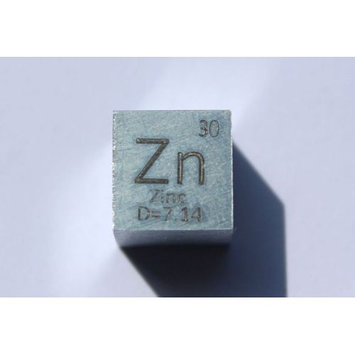 Cubo di metallo di zinco Zn 10x10mm lucidato purezza 99,99%