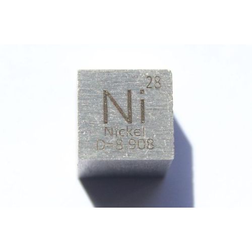 Cubo metallico di nichel 10x10mm lucidato cubo di purezza 99,6%