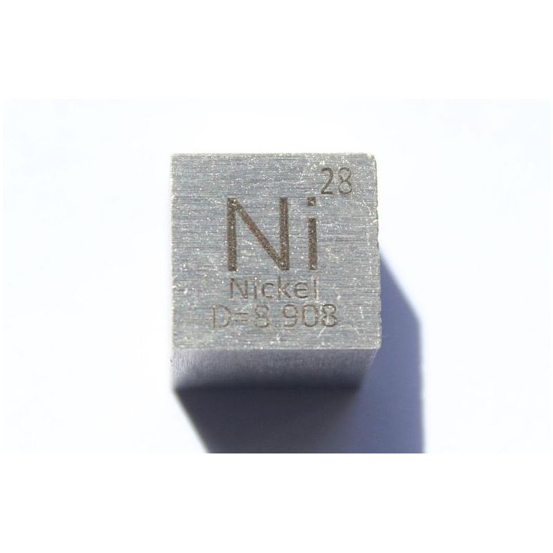 Cubo metallico di nichel 10x10mm lucidato cubo di purezza 99,6%