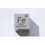 Cubo di ferro Fe metallico 10x10mm lucidato purezza 99,99% cubo