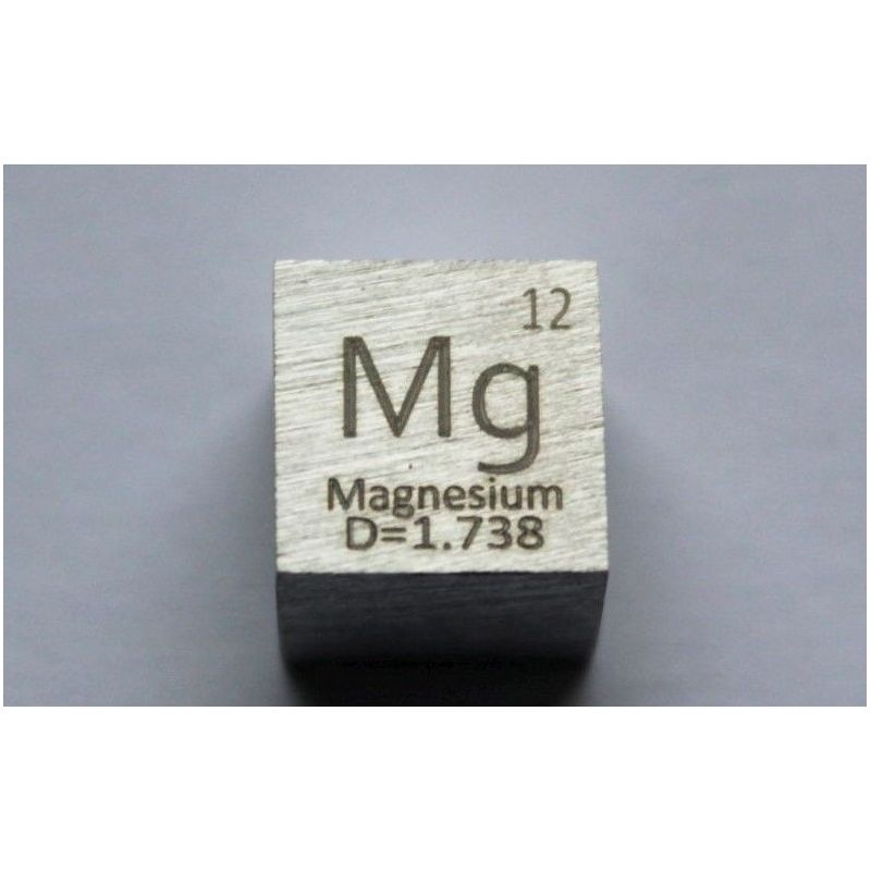 Cubo di magnesio Mg metal 10x10mm lucidato cubo di purezza 99,95%