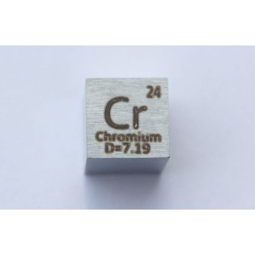 Cromo Cr Cubo di metallo 10x10mm lucidato purezza 99,7% cubo