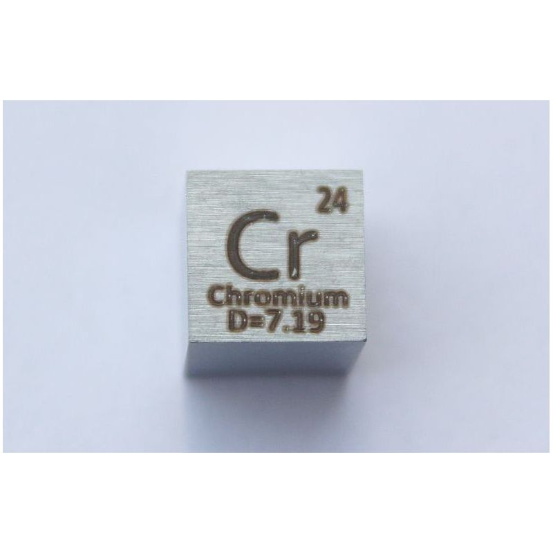 Cromo Cr Cubo di metallo 10x10mm lucidato purezza 99,7% cubo