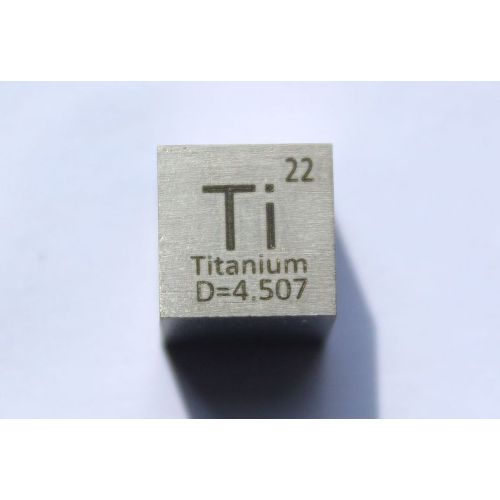 Cubo di metallo di titanio Ti 10x10mm lucidato cubo di purezza 99,5%