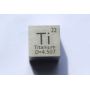 Cubo in metallo titanio Ti 10x10mm lucidato purezza 99,5%