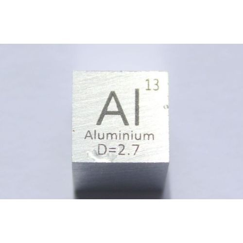 Cubo di metallo in alluminio Al 10x10mm lucidato 99,99% di purezza