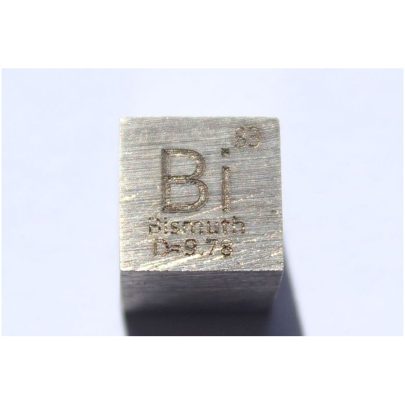 Cubo di metallo di bismuto Bi 10x10mm lucidato purezza 99,99%
