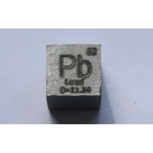 Cubo di metallo piombo Pb 10x10mm lucidato cubo di purezza 99,99%