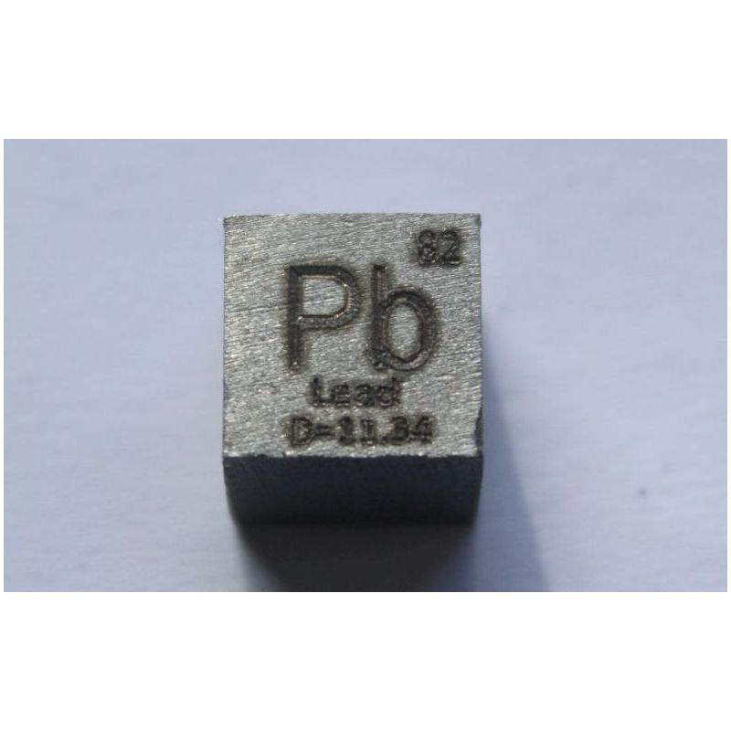 Cubo di piombo Pb metallo 10x10mm lucidato purezza 99,99%