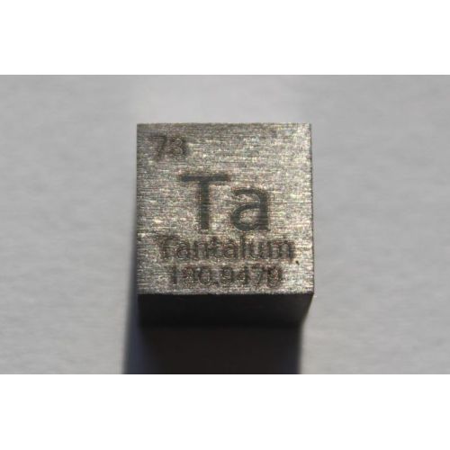 Cubo di metallo Tantalio Ta 10x10mm lucidato cubo di purezza 99,9%