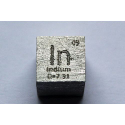 Indium In cubo di metallo 10x10mm lucidato Cubo di purezza 99,995%