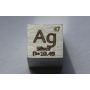Cubo di metallo argento Ag 10x10mm lucidato 99,99% purezza