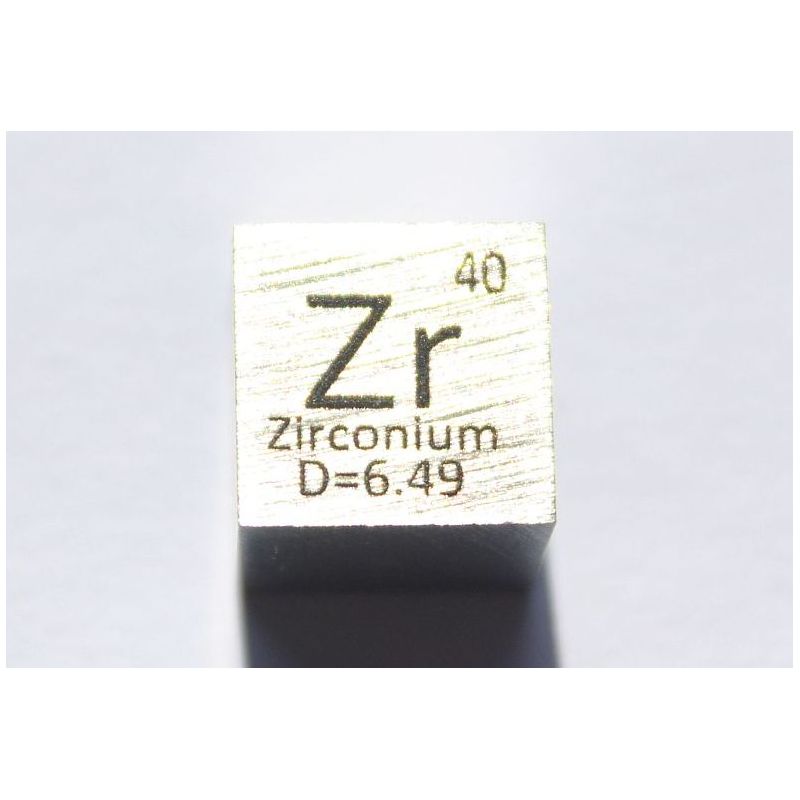 Zirconio Zr Cubo di metallo 10x10mm lucidato purezza 99,2% cubo