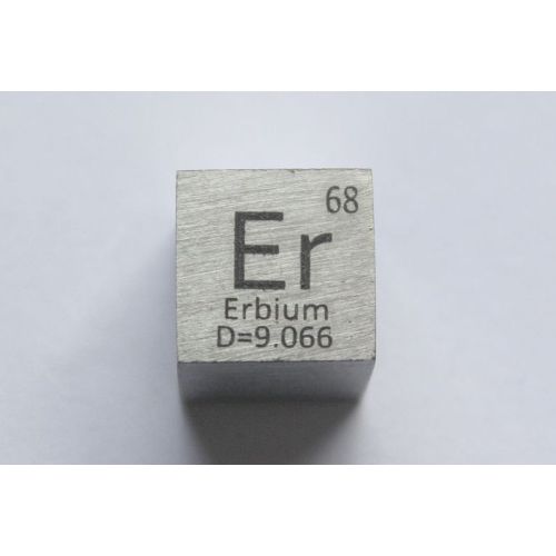 Cubo di metallo Erbium Er 10x10 mm lucidato cubo di purezza 99,9%