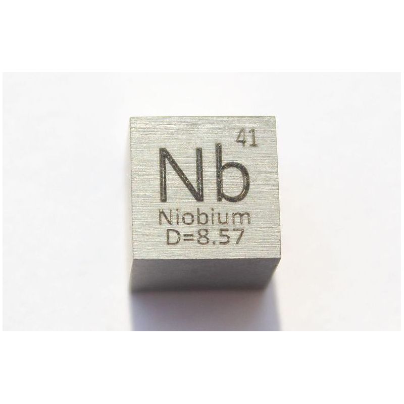 Niobio Nb Cubo Metallico 10x10mm lucidato 99,95% Purezza Cubo di niobio