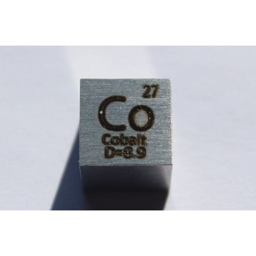 Cobalto Co Cubo metallico 10x10mm lucidato purezza 99,96% cubo