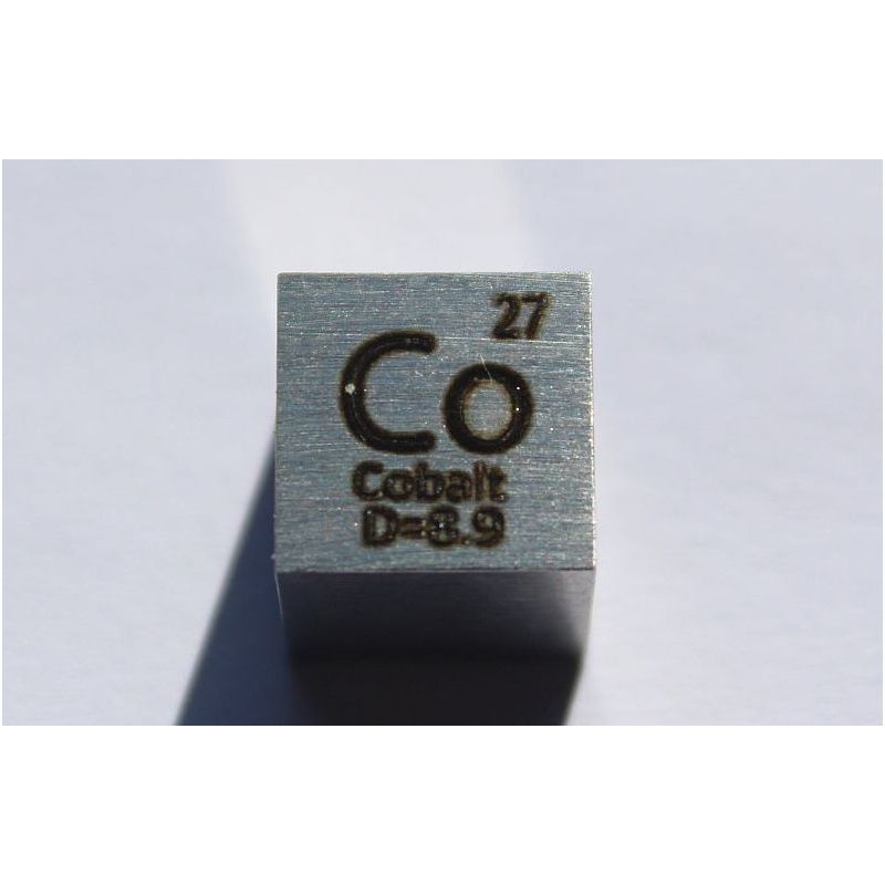 Cobalto Co Cubo metallico 10x10mm lucidato purezza 99,96% cubo