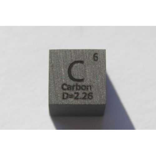 Cubo di carbonio C in metallo 10x10mm lucidato cubo di purezza 99,9%