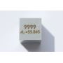 Cubo in metallo lucidato 10x10mm Purezza