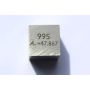 Cubo in metallo lucidato 10x10mm Purezza