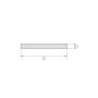 Acciaio zincato barra piatta 0.5x20mm-6x90mm striscia di lamiera ritaglio striscia